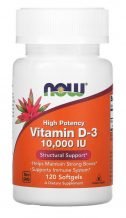 Замовити Витамины Now Vitamin D3 10000 IU 3768 (120 капсул)