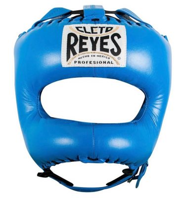 Шлем тренировочный с полной защитой Cleto Reyes E388BLU кожа(Р¤РѕС‚Рѕ 1)