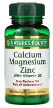 Замовити  Кальций, магний и цинк, с витамином D3 Nature's Bounty (100 капсул) 2904