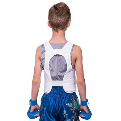 Защита корпуса (жилет) для карате Zelart BO-0399 S-XL белый(Р¤РѕС‚Рѕ 4)