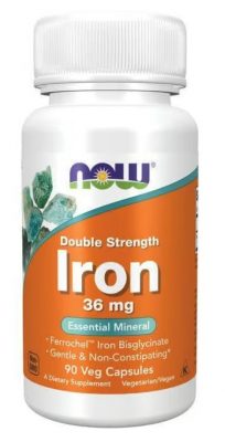 Железо Now Iron 36mg (90 растительных капсул) 4443(Р¤РѕС‚Рѕ 1)