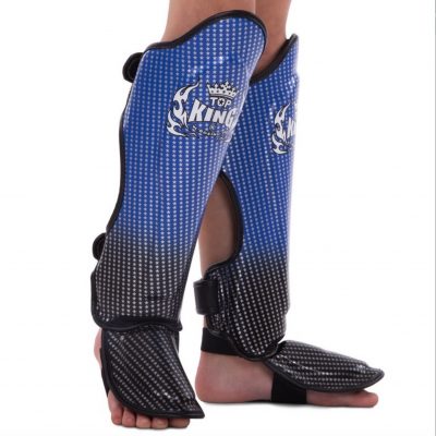 Защита для голени и стопы детская Муай Тай, ММА, Кикбоксинг кожаная Top King TKSGKC(Р¤РѕС‚Рѕ 1)