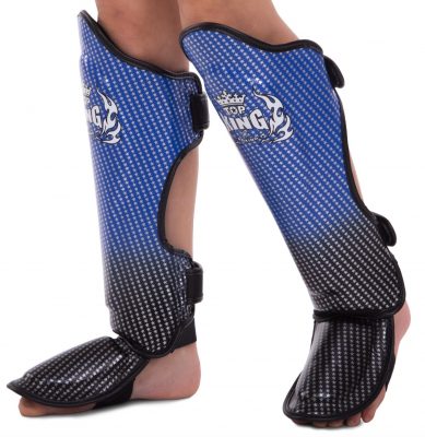 Защита для голени и стопы детская Муай Тай, ММА, Кикбоксинг кожаная Top King TKSGKC(Р¤РѕС‚Рѕ 2)
