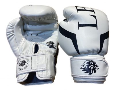 Боксерские перчатки винил Lev 1004 белые(Р¤РѕС‚Рѕ 1)