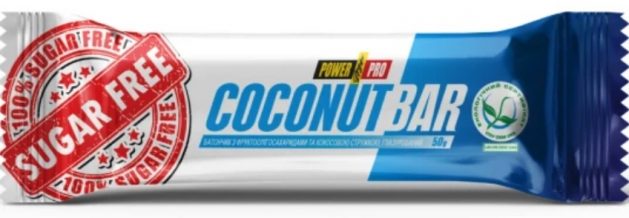 Замовити Батончик Power Pro с фруктоолигосахаридами и кокосовой стружкой, глазированный Coconutbar Sugar Free (1 X 50г) 2075