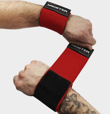 Бинты Meister Эластические для тяжелой атлетики 18* с петлями для больших пальцев 1192WW18(Р¤РѕС‚Рѕ 3)