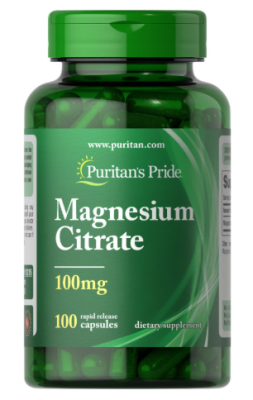 Магний цитрат Puritan's Pride Magnesium Citrate 100mg (100 капсул) 2155(Р¤РѕС‚Рѕ 1)