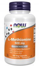 Замовити L-Methionine Аминокислота L-метионин Now 500mg (100 капсул) 1177