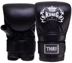 Замовити Снарядные перчатки блины с открытым большим пальцем кожа Top King TKBMU-OT