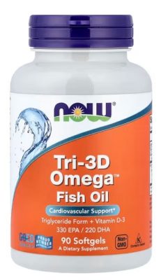 NOW Tri-3D Omega Fish Oil (90 капсул) 6867(Р¤РѕС‚Рѕ 1)