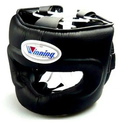 Шлем боксерский Winning Boxing Headgear Fg-5000 Full Face Artificial Leather (черный)(Р¤РѕС‚Рѕ 1)