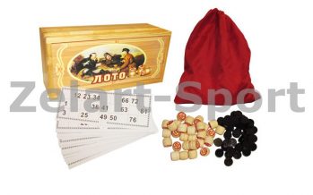 Замовити Лото в бамбук. коробке (настольная игра) B9505 (90дер.боч, 24карт, 40пл.фиш, р-р 24x10x7,5см)
