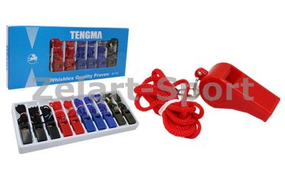 Свисток судейский пластиковый C-7006 TENGMA (на шнуре, 10 шт в цветной коробке, цена за 1шт)(Р¤РѕС‚Рѕ 1)