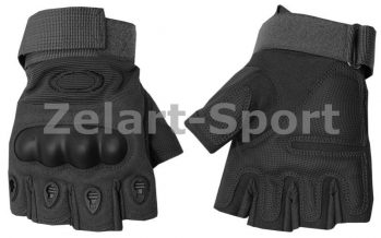 Замовити Перчатки тактические OAKLEY BC-4624-BK (PL,открытые пальцы,протектор-усилен,р-р M-XL, черный)