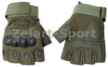 Замовити Перчатки тактические OAKLEY BC-4624-G (PL,открытые пальцы, протектор-усилен,р-р M-XL, оливковый)