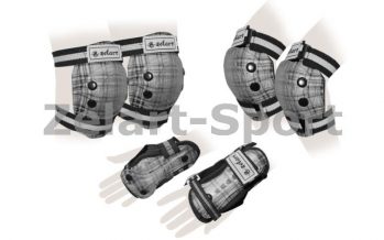 Замовити Защита спорт. наколенники, налокот., перчатки детская ZEL SK-4678BK-L (р-р L-13-15лет, черная)