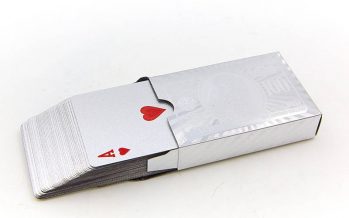 Замовити Карты игральные пластиковые 1 колода IG-4566-S SILVER 100 DOLLAR (54 листа, толщ.-0,28мм)