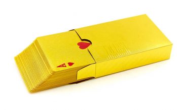 Замовити Карты игральные пластиковые 1 колода IG-4567-G GOLD 500 EURO (54 листа, толщ.-0,28мм)
