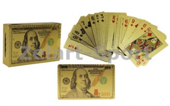 Замовити Карты игральные пластиковые 1 колода IG-4568 GOLD 100 DOLLAR (54 листа, толщ.-0,28мм)