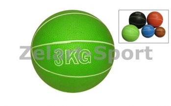 Замовити Мяч медицинский (медбол) SC-8407-3 3кг (верх-резина, наполнитель-песок, d-13см, цвет в ассорт.)