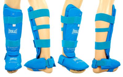 Защита для ног (голень+стопа) разбирающаяся PU ELAST BO-3958-B (р-р S-XL, синий)(Р¤РѕС‚Рѕ 1)