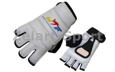 Накладки (перчатки) для таеквондо PU+PL BO-4618-W WTF (р-р S-XL, белый)(Р¤РѕС‚Рѕ 1)