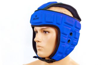 Замовити Шлем для единоборств (таеквондо) EVA+PU ZEL MA-4539-BL (синий, р-р M-XL)