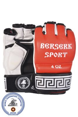 Перчатки Berserk Sport Traditional for Pankration approved UWW 4 oz red (винил)(Р¤РѕС‚Рѕ 1)
