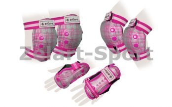 Замовити Защита спорт. наколенники, налокот., перчатки детская ZEL SK-4678P-M (р-р M-8-12 лет, розовая)