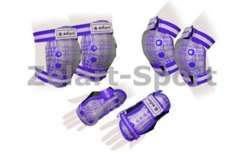Замовити Защита спорт. наколенники, налокот., перчатки детская ZEL SK-4678V-S (р-р S-3-7 лет, фиолетовая)
