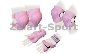 Замовити Защита спорт. наколенники, налокот., перчатки детская ZEL SK-4684P-L (р-р L-13-15 лет, розовая)