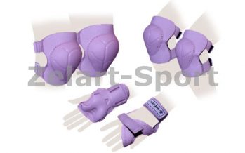 Замовити Защита спорт. наколенники, налокот., перчатки детская ZEL SK-4684V-L (р-р L-13-15 лет, фиолетовая)
