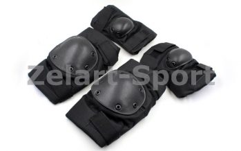 Замовити Защита тактическая наколенники, налокотники BC-4267-BK (ABS, полиэстер 600D, черный)
