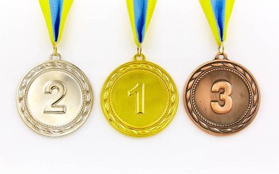 Медаль спорт. ABILITY d-6,5см C-4841 место 1-золото, 2-серебро, 3-бронза (металл, d-6,5см, 38g, на ленте)(Фото 1)