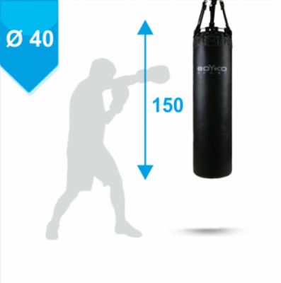 БОКСЕРСКИЙ МЕШОК ø 40 – 150 см ткань ПВХ на РЕМНЯХ, 45-55 кг (04022103)(Р¤РѕС‚Рѕ 1)