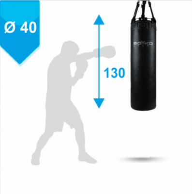 БОКСЕРСКИЙ МЕШОК ø 40 – 130 см ткань ПВХ на РЕМНЯХ, 35-50 кг (04022102)(Р¤РѕС‚Рѕ 1)