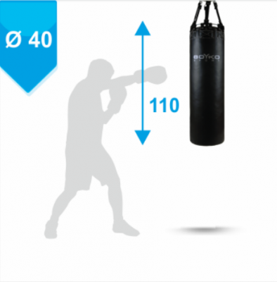 БОКСЕРСКИЙ МЕШОК ø 40 – 110 см ткань ПВХ на РЕМНЯХ, 30-45 кг (04022101)(Р¤РѕС‚Рѕ 1)