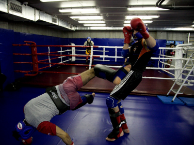  Боксерский ринг напольный тренировочный, ковер 5х5 канаты 4х4 (02020005)(Р¤РѕС‚Рѕ 1)