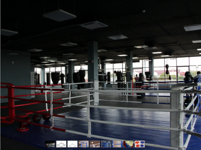 Боксерский ринг напольный тренировочный, ковер 7х7 канаты 6х6 (02020001)(Р¤РѕС‚Рѕ 1)