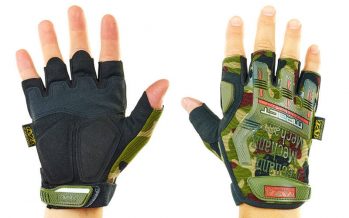 Замовити Перчатки тактические с открытыми пальцами MECHANIX BC-4927-HG (р-р L-XL, камуфляж Woodland)