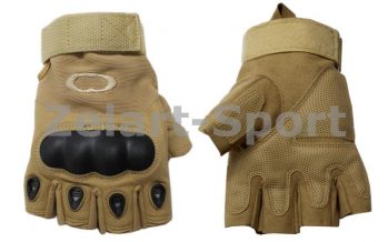 Замовити Перчатки тактические с открытыми пальцами и усил. протектор OAKLEY BC-4624-P (р-р L-XL, койот)