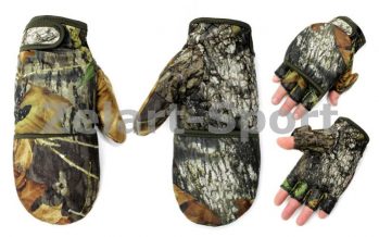 Замовити Перчатки-варежки флисовые для рыбалки BC-2343 (флис, PL закр. пальцы, р-р L-XL, камуфляж Realtree)