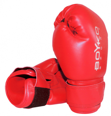 Перчатки кожа композиционная Boyko-sport Красный (6-10Oz)(Р¤РѕС‚Рѕ 1)