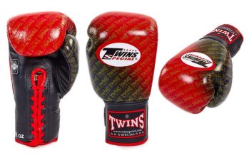 Замовити Перчатки боксерские кожаные на шнуровке TWINS FBGLL-TW1-RD