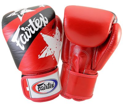 Боксерские перчатки Fairtex BGV1 Nation print Красный(Р¤РѕС‚Рѕ 1)