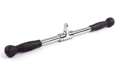  Ручка для тяги на трицепс, бицепс прямая c вращающимся подвесом с PU накладкой SC-8083 (l-56см)(Фото 1)
