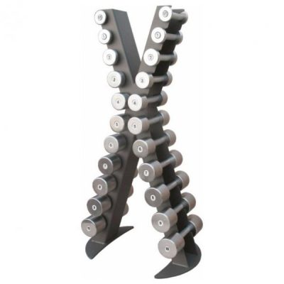 Стойка с набором гантелей хромированных (0,5 - 10 кг) Xline XR410(Р¤РѕС‚Рѕ 1)