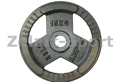 Блины (диски) стальные с хватом 52мм 15кг ( TA-8026-15 (отв. d-52мм, окрашенные)	)(Р¤РѕС‚Рѕ 1)