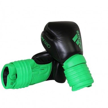 Боксерские перчатки Adidas Hybrid 300. черно-зеленые(Р¤РѕС‚Рѕ 1)