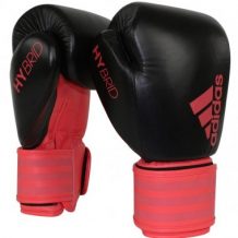 Замовити Боксерские перчатки Hybrid 200 Dinamic Fit. Цвет черный, ярко красный (Hybrid 300)